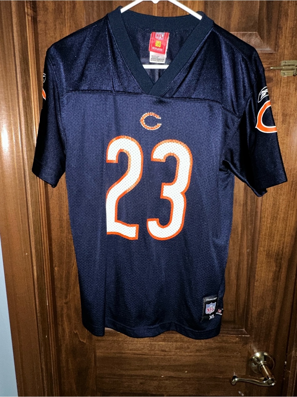 Reebok Navy and Orange #23 Men's Football Jersey